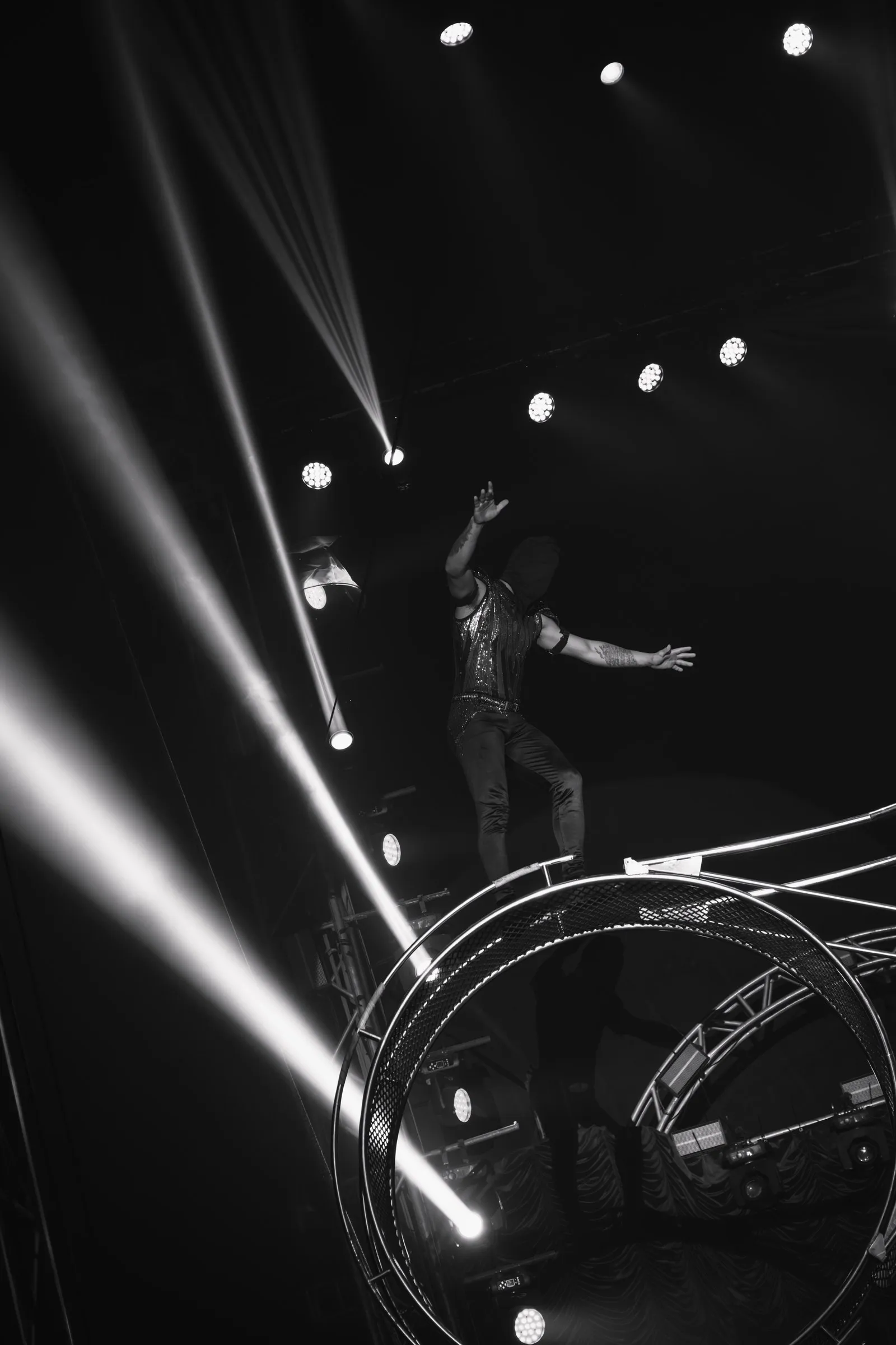 Performance, luzes de palco